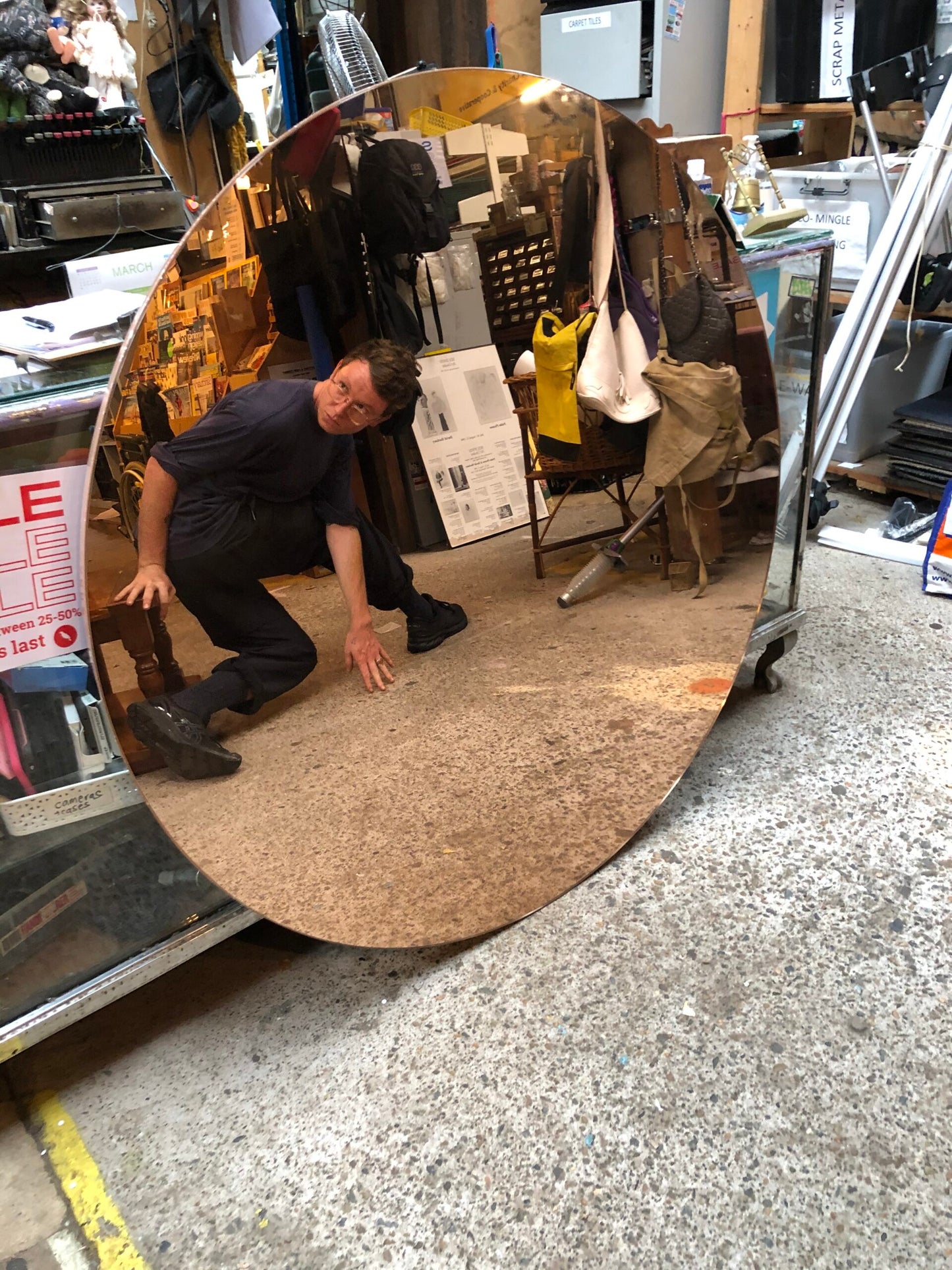 'MIRA Round Oversized Dusk' Mirror